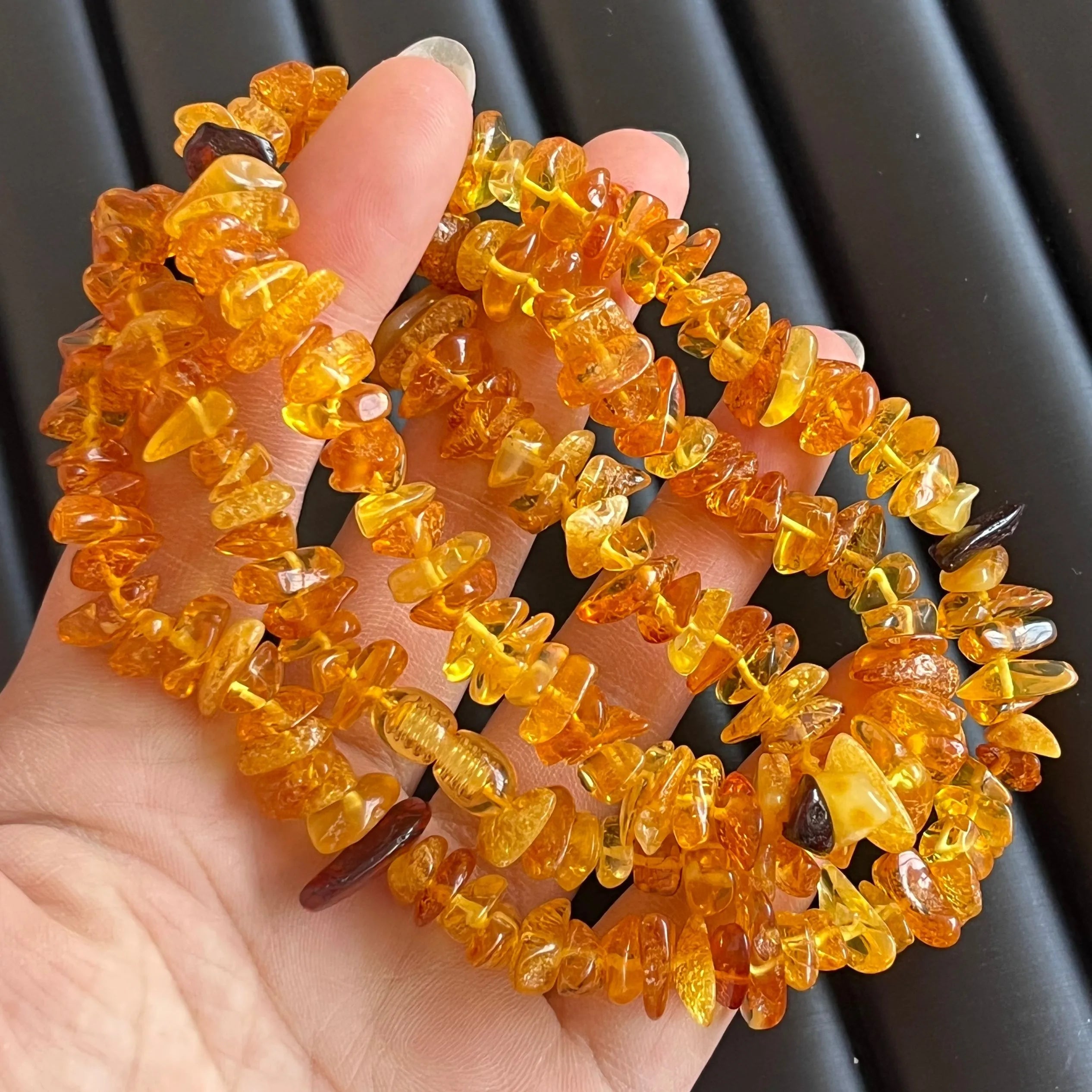 Natural Amber Necklaces Men Women Healing Gemstone Fine Jewelry Genuine Baltic Amber Raw Stone Beaded Necklace Sweater Chain