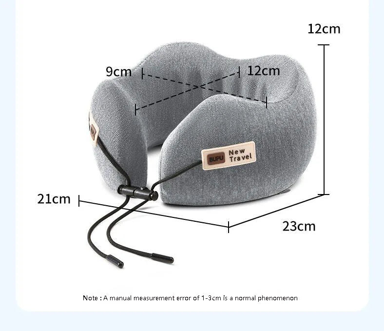 Memory Foam Neck Pillow Cervical Vertebra Travel Portable Noon Break Aircraft U Type Of Pillow Sleep Camping Pillow Carry Bag