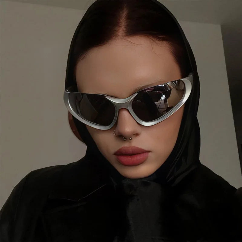 New Punk Y2K Spicy Girl Sunglasses Fashion Women Outdoor Sports Sun Glasses Vintage Men's Cycling Driving Glasses UV400 Eyewear