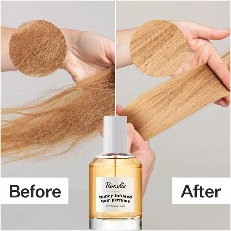 Honey Infused Hair Care Perfume Conditioner,Moisturizing Nourishing Hydrating Essence Oil Repair Dry Damaged Hair Adds Shine - KIMLUD