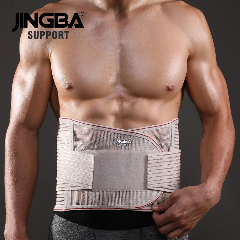 KIMLUD, JINGBA SUPPORT Orthopedic Corset Back Support Belt Men Back Brace Belt Fajas Lumbares Ortopedicas Protection Spine Support Belt, KIMLUD Womens Clothes