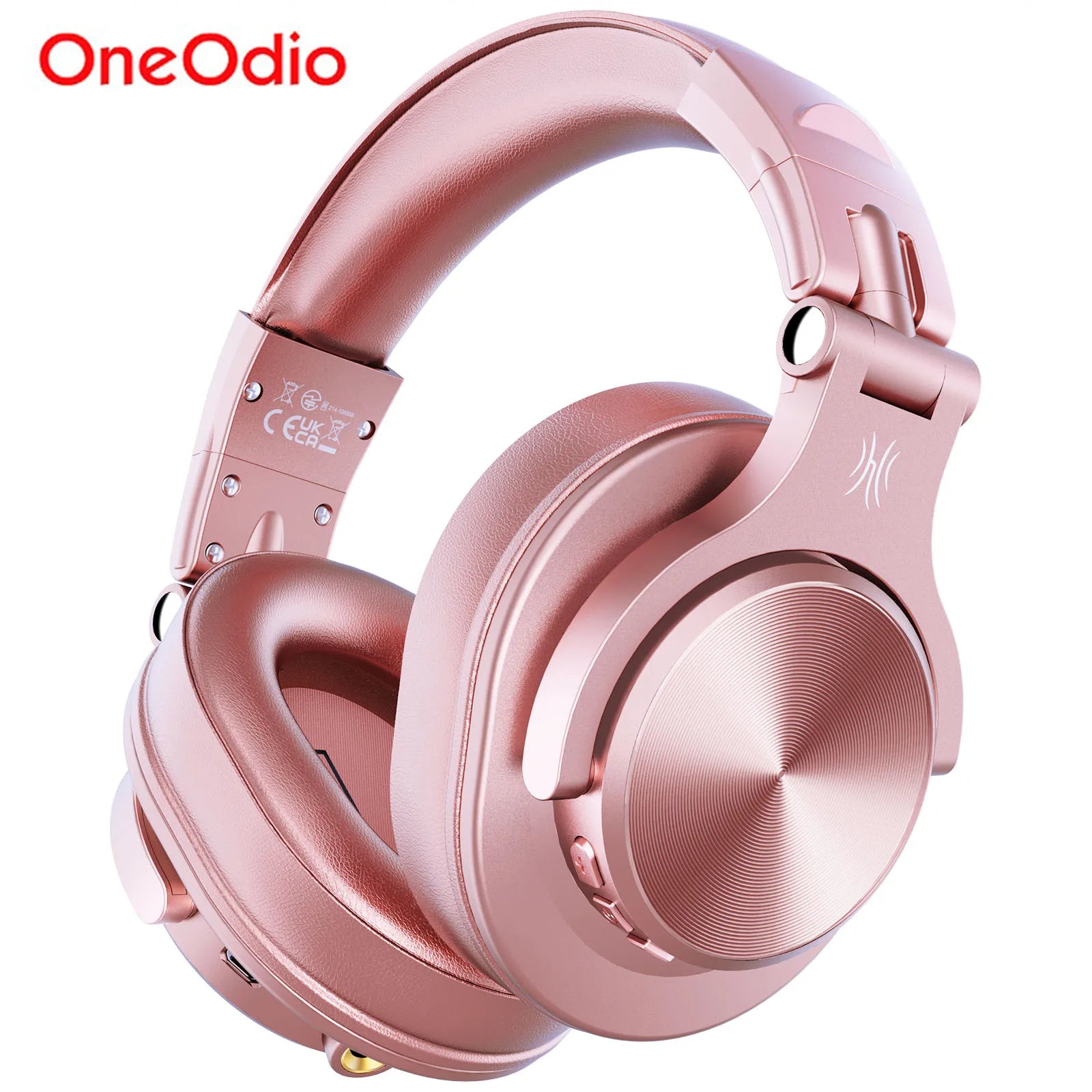 Oneodio A70 Wireless Headphones Sport Bluetooth 5.2 Earphone Over Ear Handsfree Headset With Microphone For Phone Rose Gold