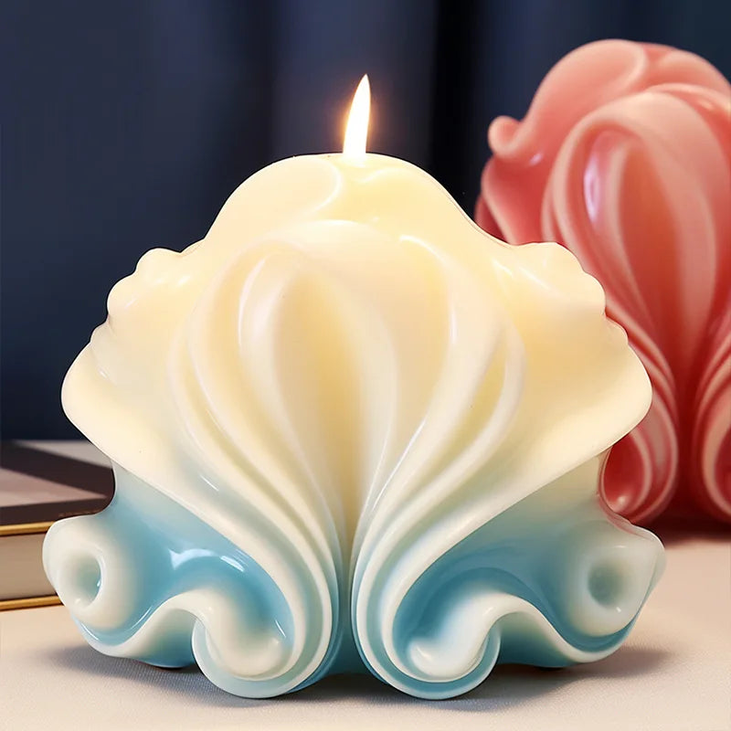 New Ocean Shell Coral Candle Silicone Mold Handmade Aromatherapy Candle Decoration Coral Flower Shell Cake Soap Epoxy Resin Mold - KIMLUD