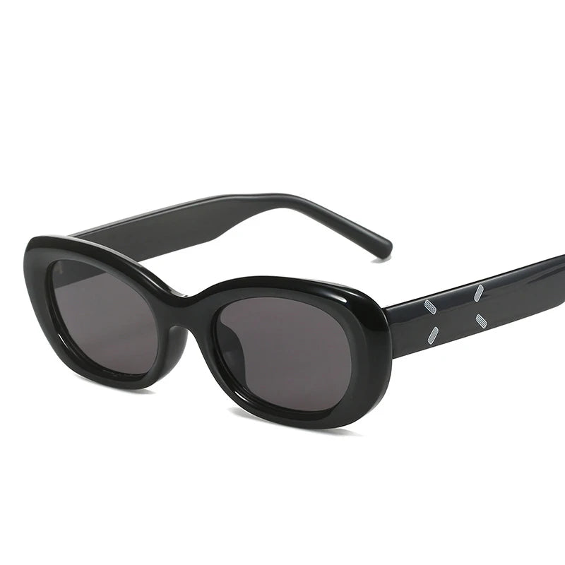 DYTYMJ Oval Cat Eye Sunglasses Women Internet Celebrity Small Frame Personality Glasses Temperament Light Luxury Sunglasses