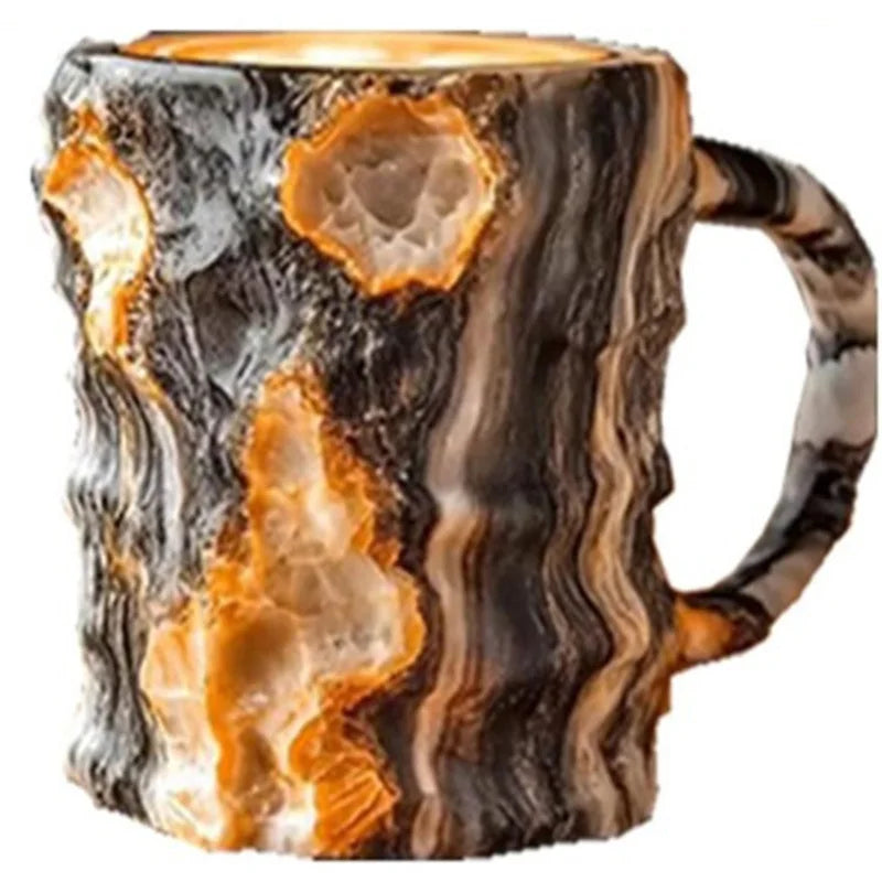 KIMLUD, 1PC Multi-Colored Mineral Crystal Coffee Mug，Natural Mineral Crystal Mug， Colorful Crystal Christmas Mugs,Christmas Gift New, KIMLUD Womens Clothes