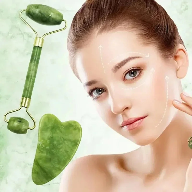 Natural Jade Roller Massager Facial Roller Jade Stone Liftting Anti-wrinkle Body SPA Scraping Beauty Skin Care Tool