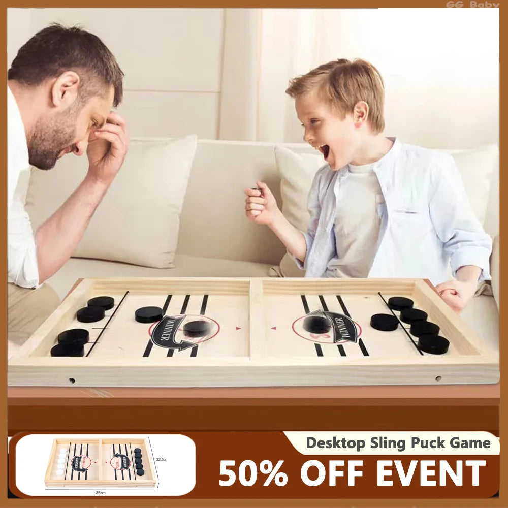 Fast Sling Puck Board Game Table Hockey Foosball Winner Party Family Interactive Toys For Children Adult Desktop Battle Gifts - KIMLUD