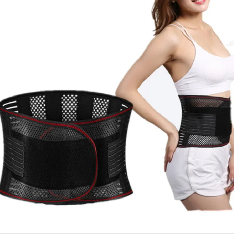 Medical Back Brace Waist Trainer Belt Spine Support Men Women Breathable Lumbar Corset Orthopedic Faja Lumbar Hombre Gym Belts - KIMLUD