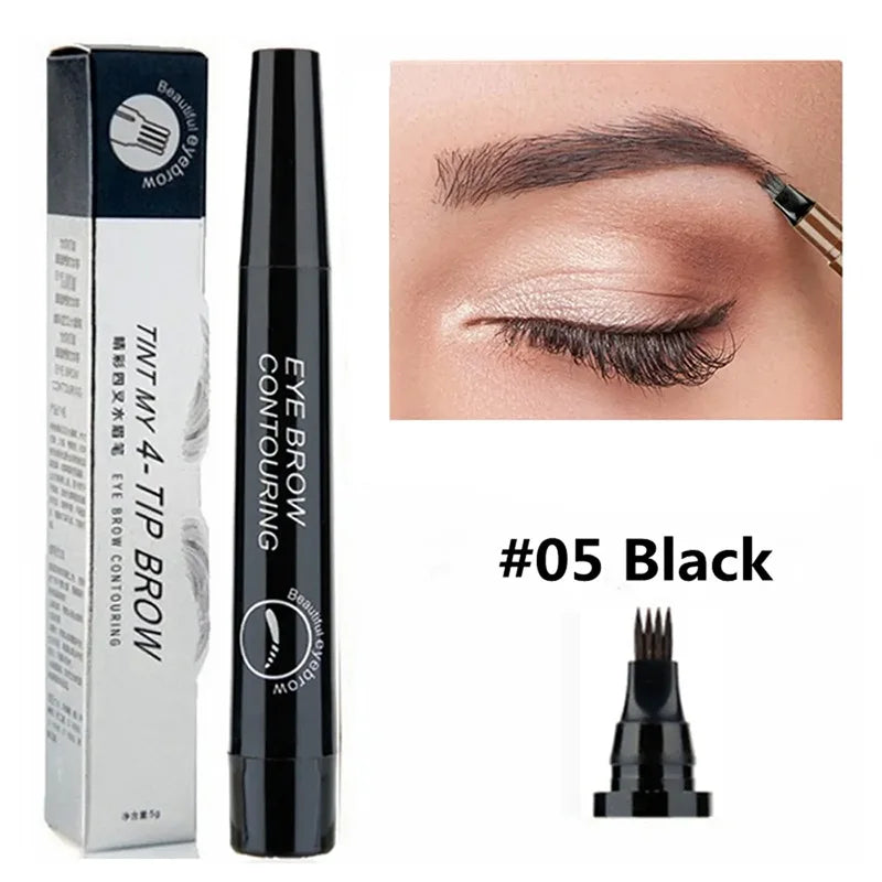 4 Point Eyebrow Pencil Maquillajes Para Mujer Waterproof Liquid Eyebrow Pen Makeup Long Lasting Cosmetic Microblade Brow Pencil