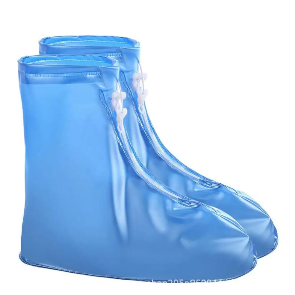 Waterproof Galoshes Shoe Covers Reusable Foldable Not-Slip Raining Shoes Zipper Cycling Outdoor Camping Fishing Garden Travel