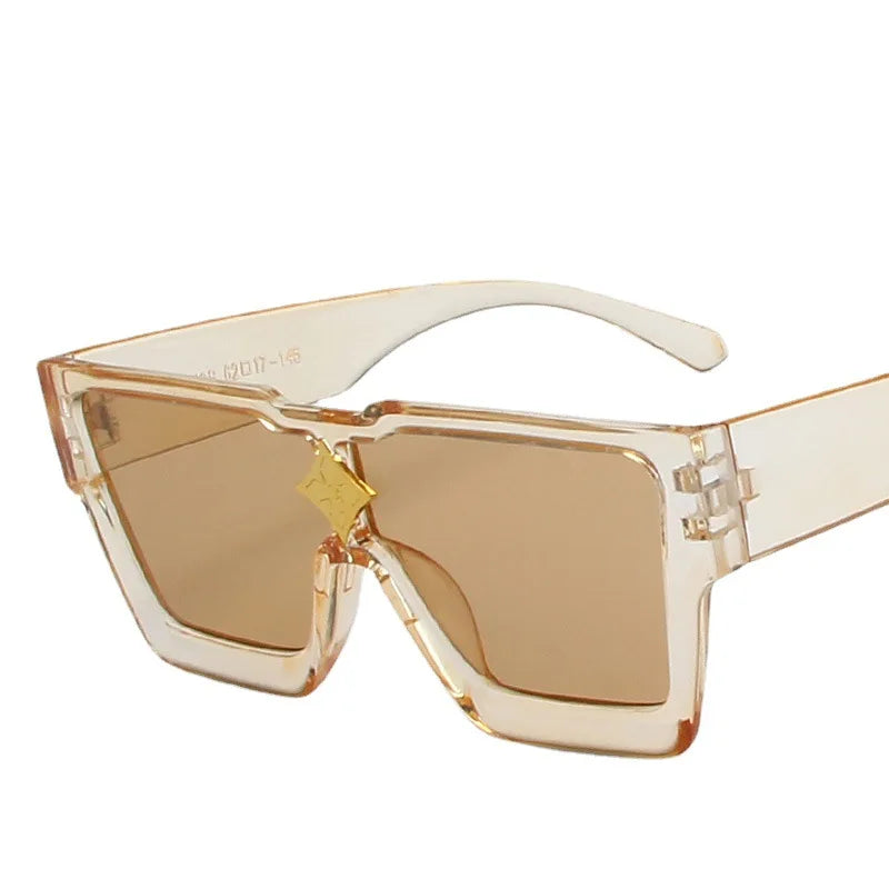 Fashion Oversized Square Sunglasses Woman Brand Designer Vintage Sun Glasses Female Big Frame Gradient Shades Oculos De Sol