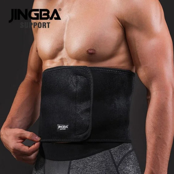 JINGBA SUPPORT New Back Waist Support Sweat Belt Waist Trainer Waist Trimmer Musculation Abdominale Fitness Belt Sports Safety - KIMLUD