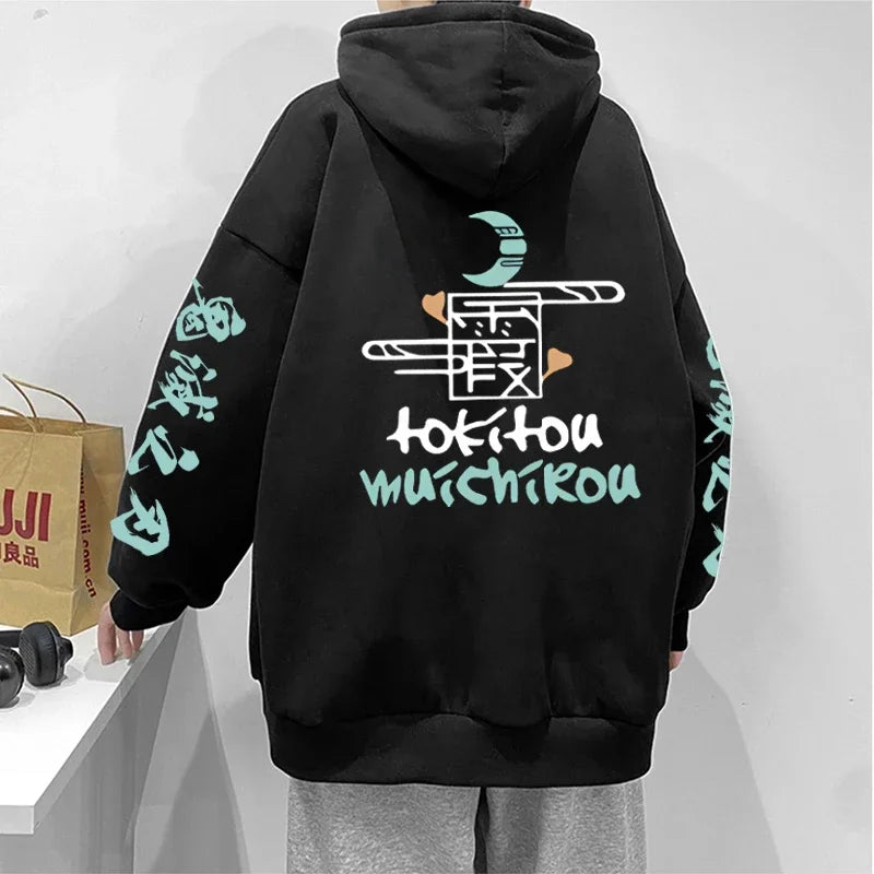 KIMLUD, New Funny Japan Anime Demon Slayer Women Hoodies Plus Size Sweatshirt Harajuku Muichiro Tokito Printed Hooded Girl Pullover, KIMLUD Womens Clothes