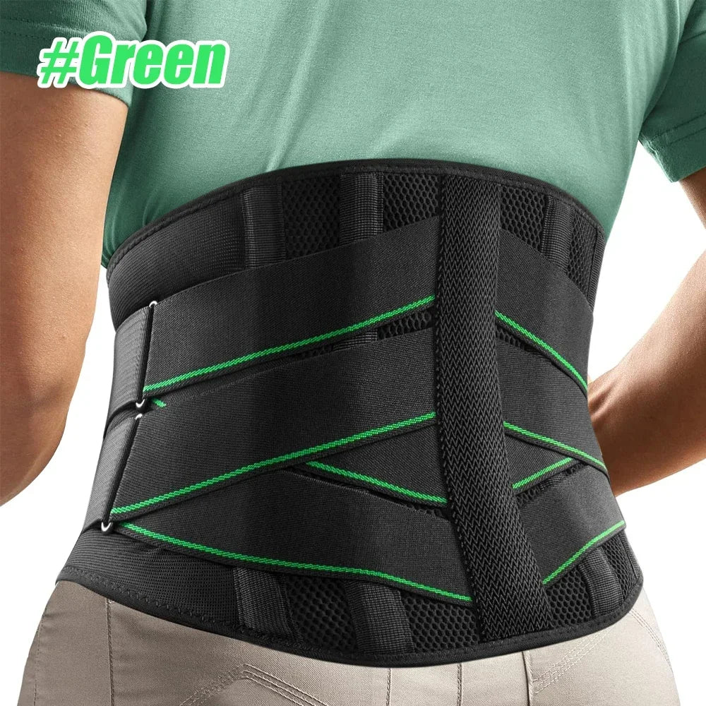 Back Brace for Lower Back Pain, Immediate Pain Relief From Sciatica, Herniated Disc Scoliosis, Decompression Lumbar Support Belt - KIMLUD