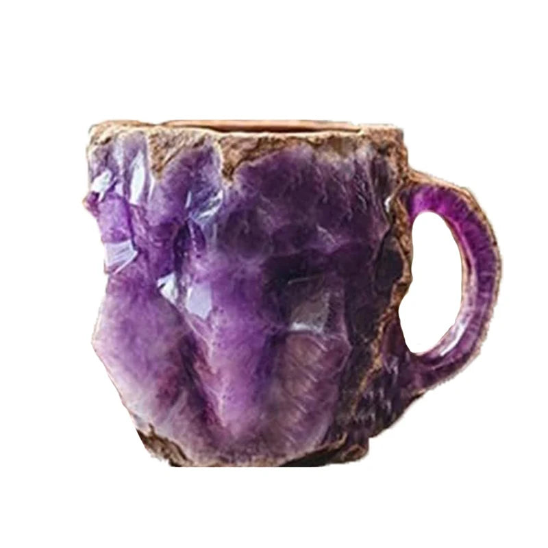 KIMLUD, New Mineral Crystal Coffee Mugs Elegant Luxury Mineral Large Capacity Drinkware Tea Cup Ware Resin Gift Household Necessities, KIMLUD Womens Clothes