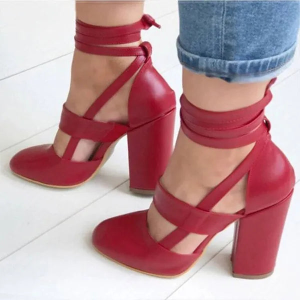 Sexy Heeled  Sandal High Heels Sandals Women Femme Gladiator Summer Party Wedding Shoes Women Thick Heels Zapatos De Muje