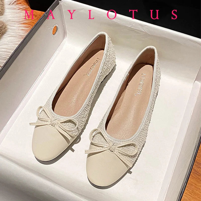 2024 Luxury Woman Flat  Sandal Dress Shoes High Heels Retro Closed Square Toe Mules Shoes Girls Wedding Shoe Casual Flat Shoes