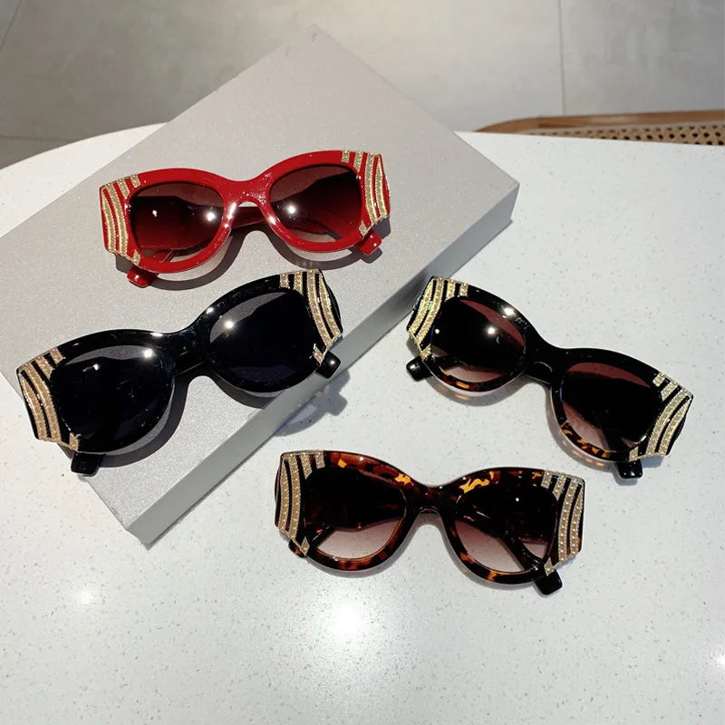Big Frame Cat Eye Sunglasses Women Fashion Vintage Trendy Sun Glasses Punk Oversized Luxury Brand Designer Sexy Ladies Shades
