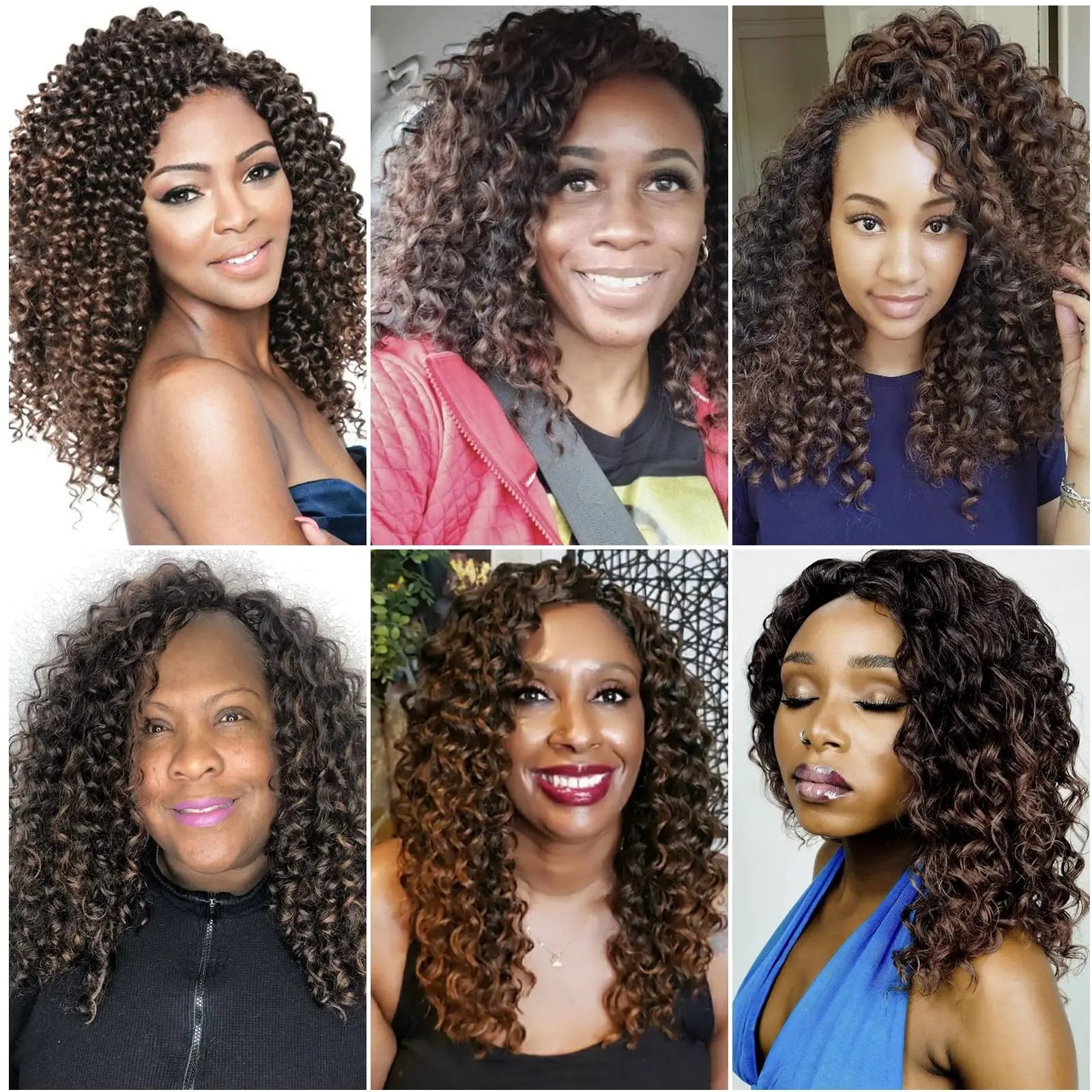 Crochet hair GoGo Curl for Black Women Short Beach Curl Bohemian Crochet Braids Natural Black Deep Wave Braiding hair Extensions