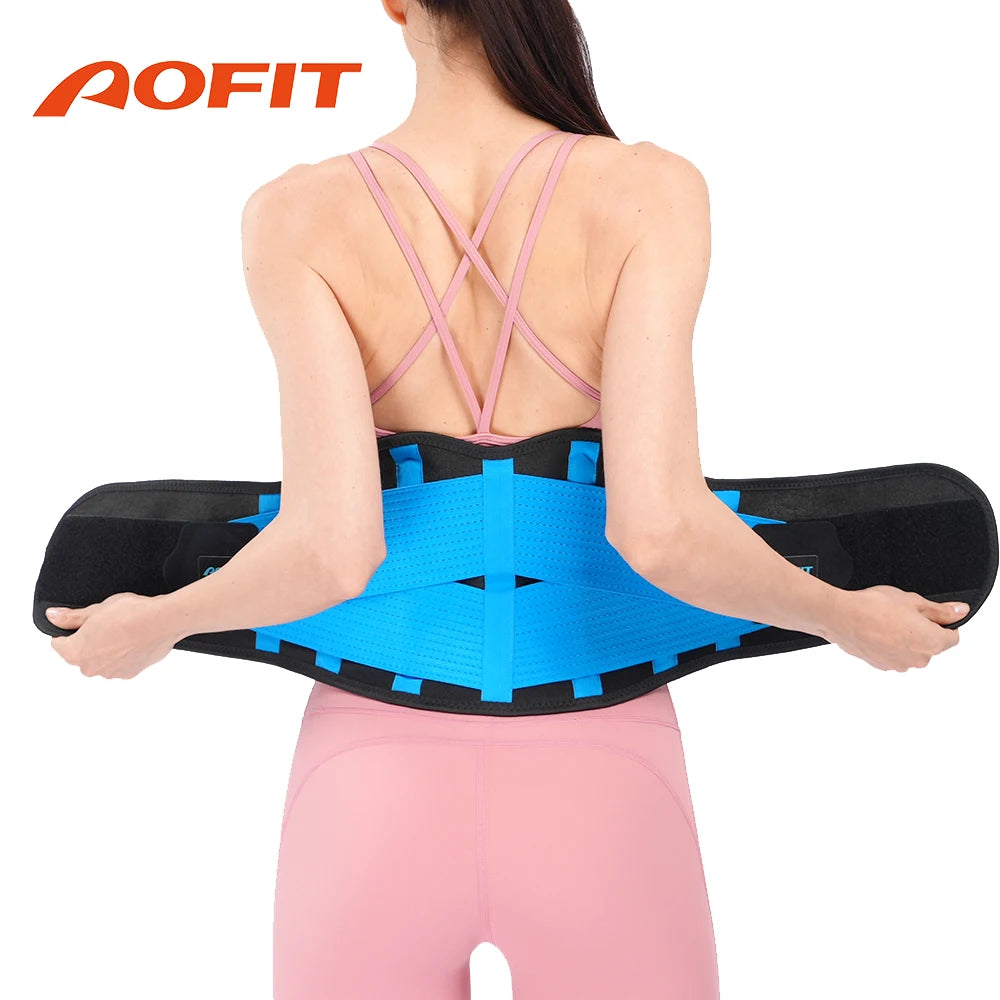 AOFIT Sport Back Support Belt Orthopedic Corset for Men Women Lumbar Brace Protector Spine Decompression Waist Trainer - KIMLUD