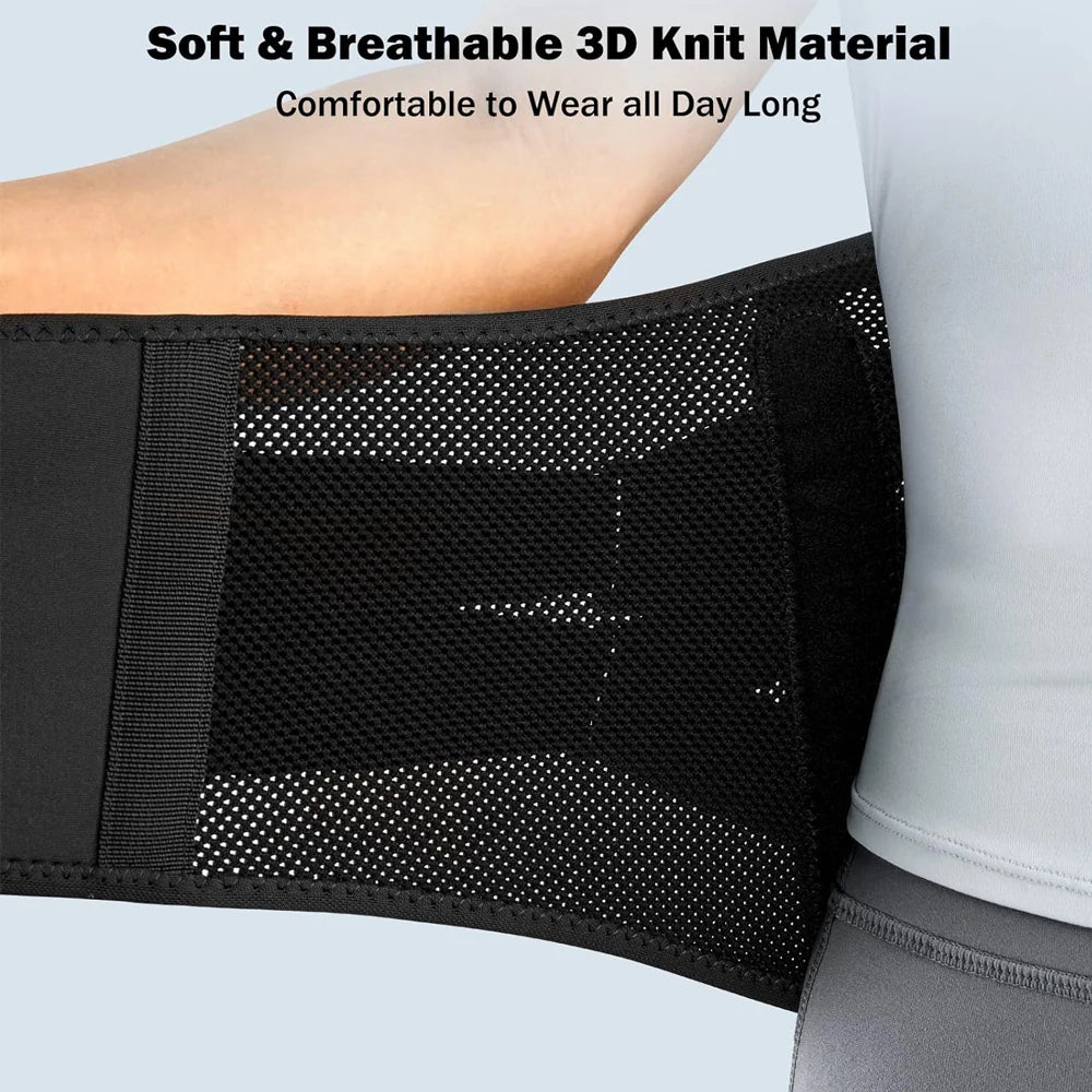 Back Brace for Lower Back Pain Relief, Back Support Belt for Heavy Lifting, Lumbar Support with Lumbar Pad for Herniated Disc - KIMLUD