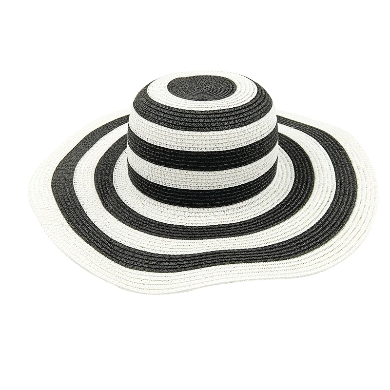 Rainbow Hat Women's Colorful Big Eave Straw Hat Summer Sunscreen Sunshade Hat Tourism Sun Hat Beach Hat Wholesale - KIMLUD