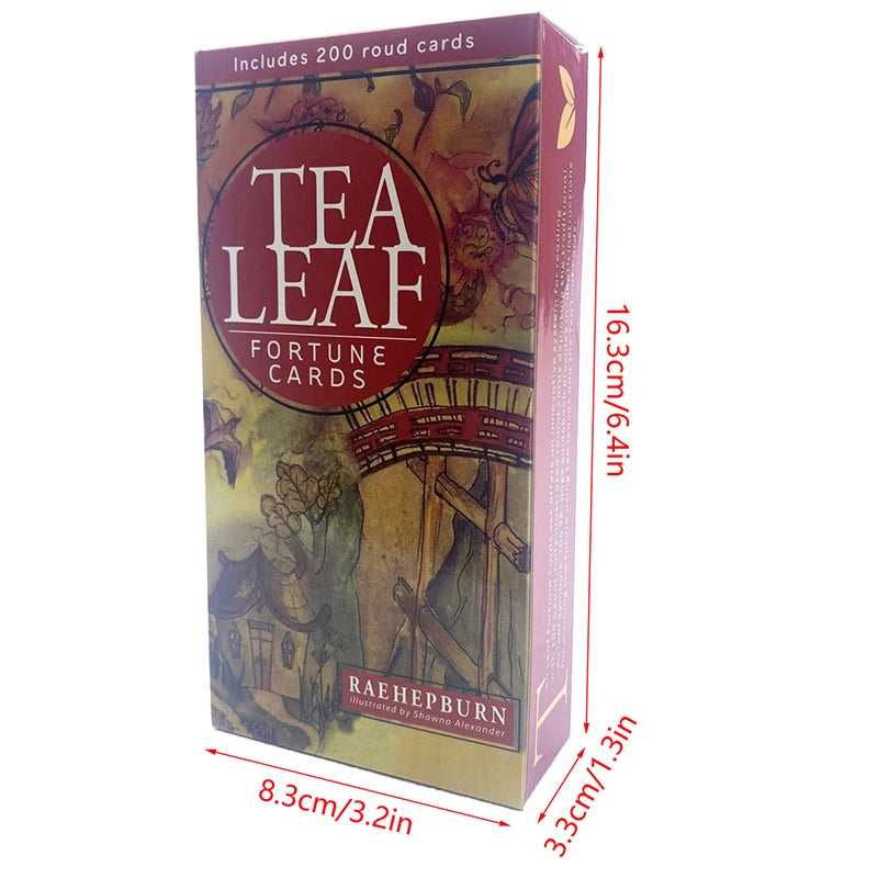 Tea Leaf Fortune Cards Tarot Oracle Card Prophecy Divination Deck Family Party Board Game Fortune Telling Game - KIMLUD