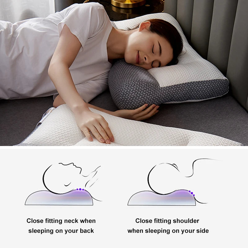 KIMLUD, Memory Orthopedic Cotton Pillow 40x70cm Slow Rebound Soft Memory Slepping Pillows Ergonomic Shaped Relax The Cervical For Adult, KIMLUD Womens Clothes