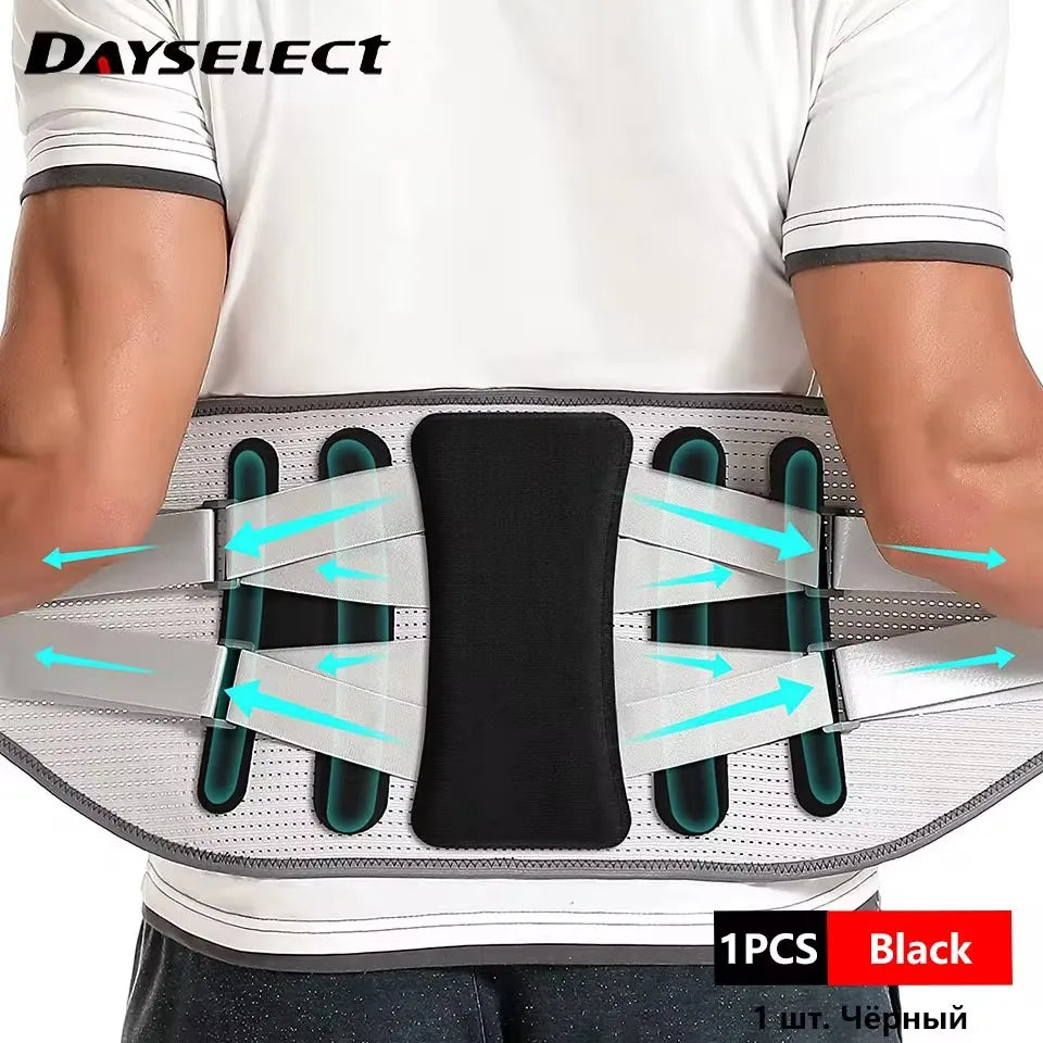 Back Brace Support Belt For Lower Back Pain Relief Adjustable Men Women Waist Lumbar Support Sciatica Scoliosis Herniated Disc - KIMLUD