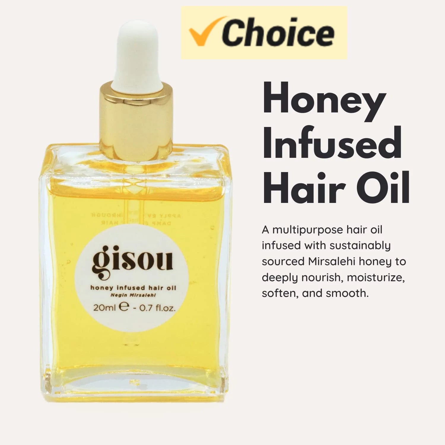 KIMLUD, Gisou Honey Infused Hair Oil, Enriched with Mirsalehi Honey for Deep Nourishment, Hydration, Frizz Control, Heat Protection and, 1PC, KIMLUD APPAREL - Womens Clothes