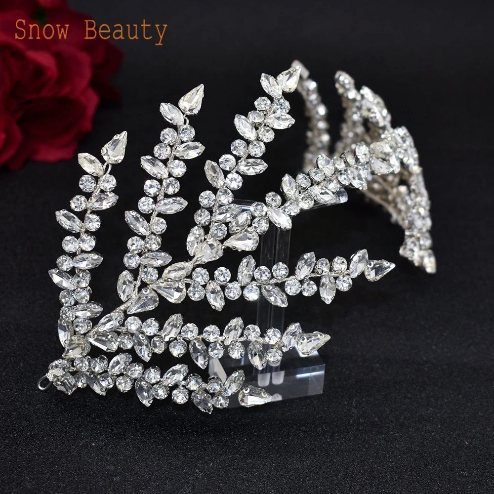 DZ090 Wedding Tiaras and Crowns Crystal Bridal Hair Accessories Party Hair Band Gift Rhinestone Headbands for Women Headdress