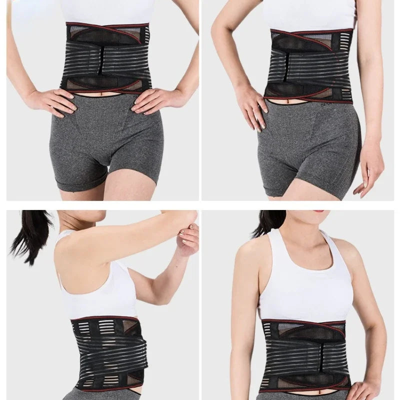 Medical Back Brace Waist Trainer Belt Spine Support Men Women Breathable Lumbar Corset Orthopedic Faja Lumbar Hombre Gym Belts - KIMLUD