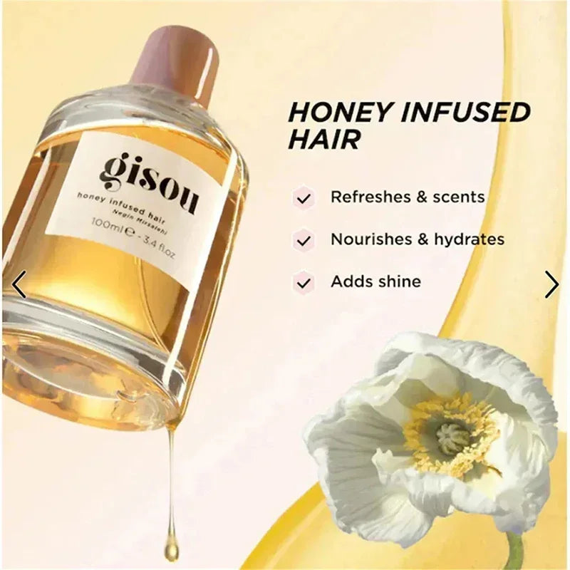 Wild Rose Honey Infused Hair Perfume Travel-Friendly Long-Lasting Fragrance Moisturizing Nourishing Hair Care Essence Oil Duo - KIMLUD