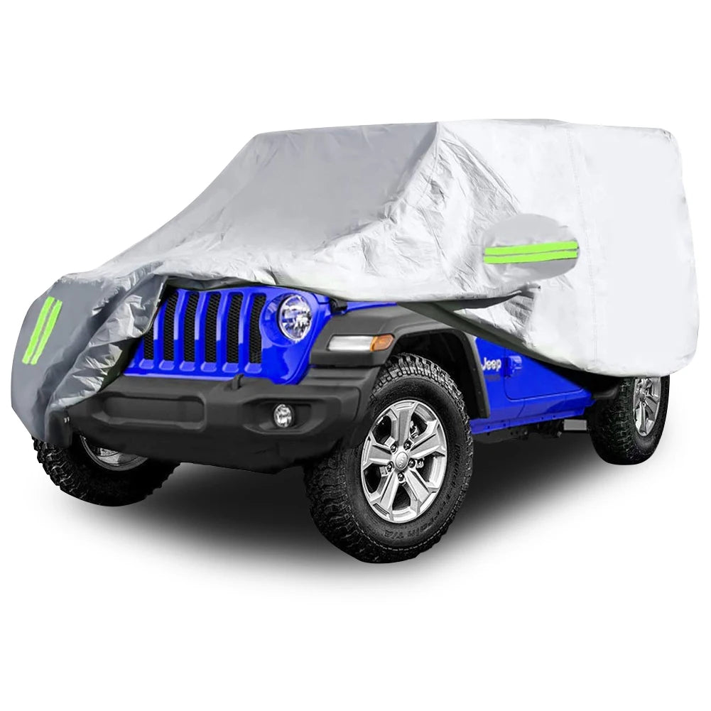 KIMLUD, 210D Waterproof Full Car Cover for JEEP Wrangler JK JL 2-Door / 4-Door 2007-2020 Weather Protection Cover Outdoor Snow Rain Dust, KIMLUD Womens Clothes