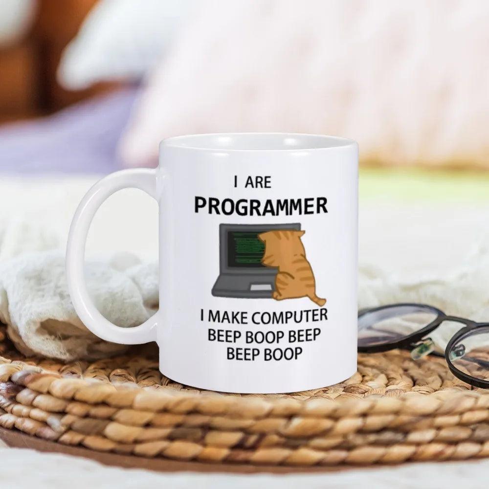 Engineer Mugs Computer Programmer Cups Programming Debugging Teaware Tea Coffee Coffeeware Geek Nerd Coworker Gift Coder Unicode