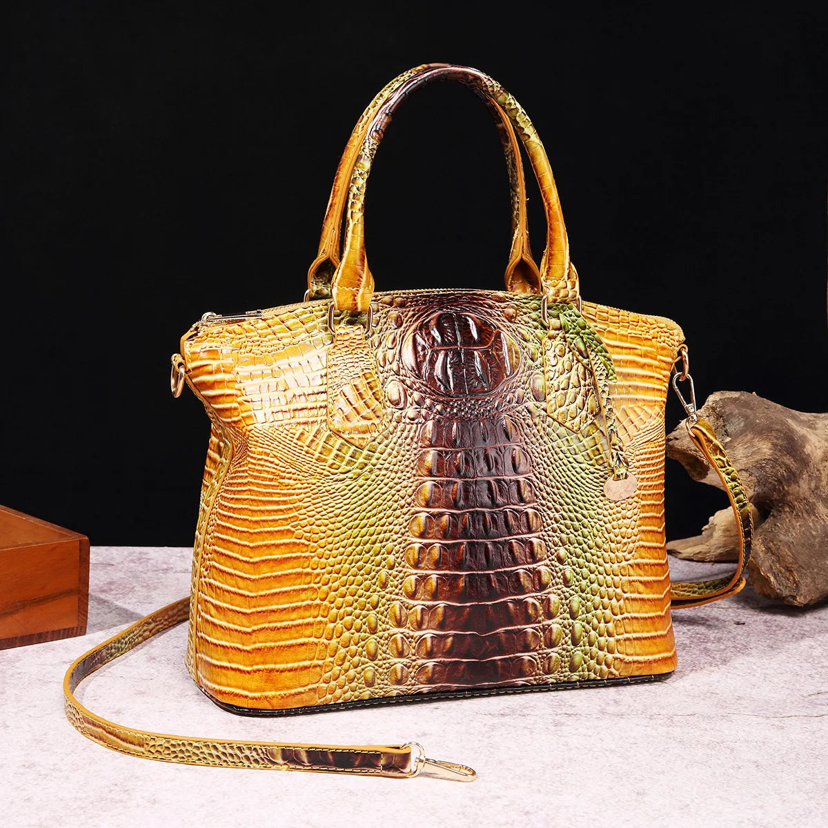 Fashion Colorful Alligator Women Handbags Designer Retro Crocodile Pattern Tote Bag Luxury Pu Leather Shoulder Crossbody Bags