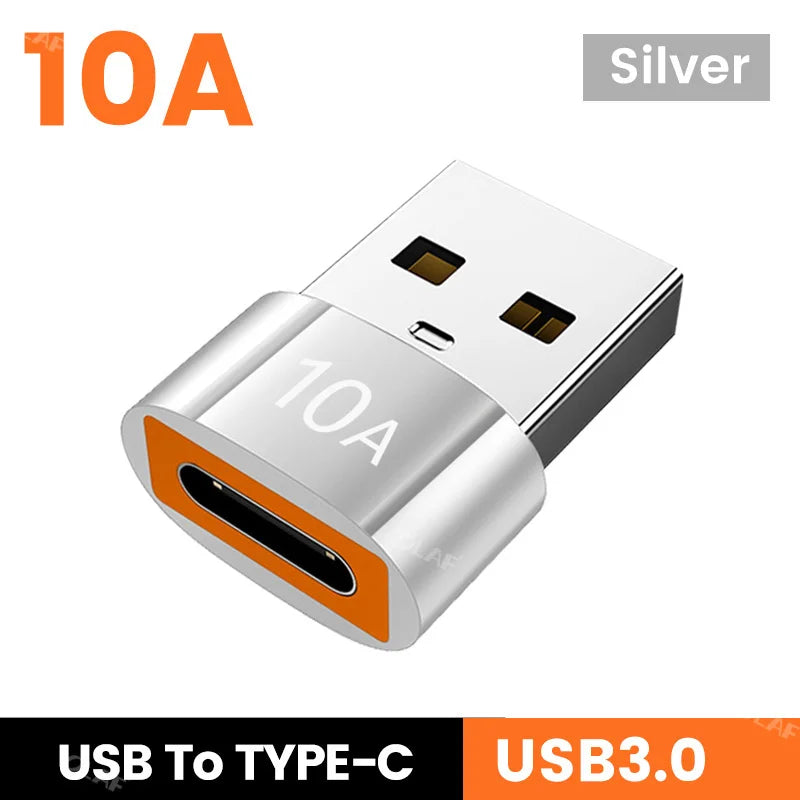 10A OTG USB3.0 To Type C Adapter Fast Charging Data Transfer Type C Female to USB Male Converter For Xiaomi Samsung Macbook poco