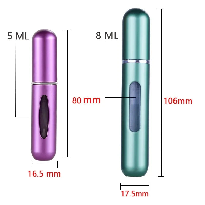 Refillable Mini Perfume Bottle Portable Cosmetic Bottle Spray Bottle Atomizer Spray Container Travel Refillable Bottles 8ml /5ml - KIMLUD