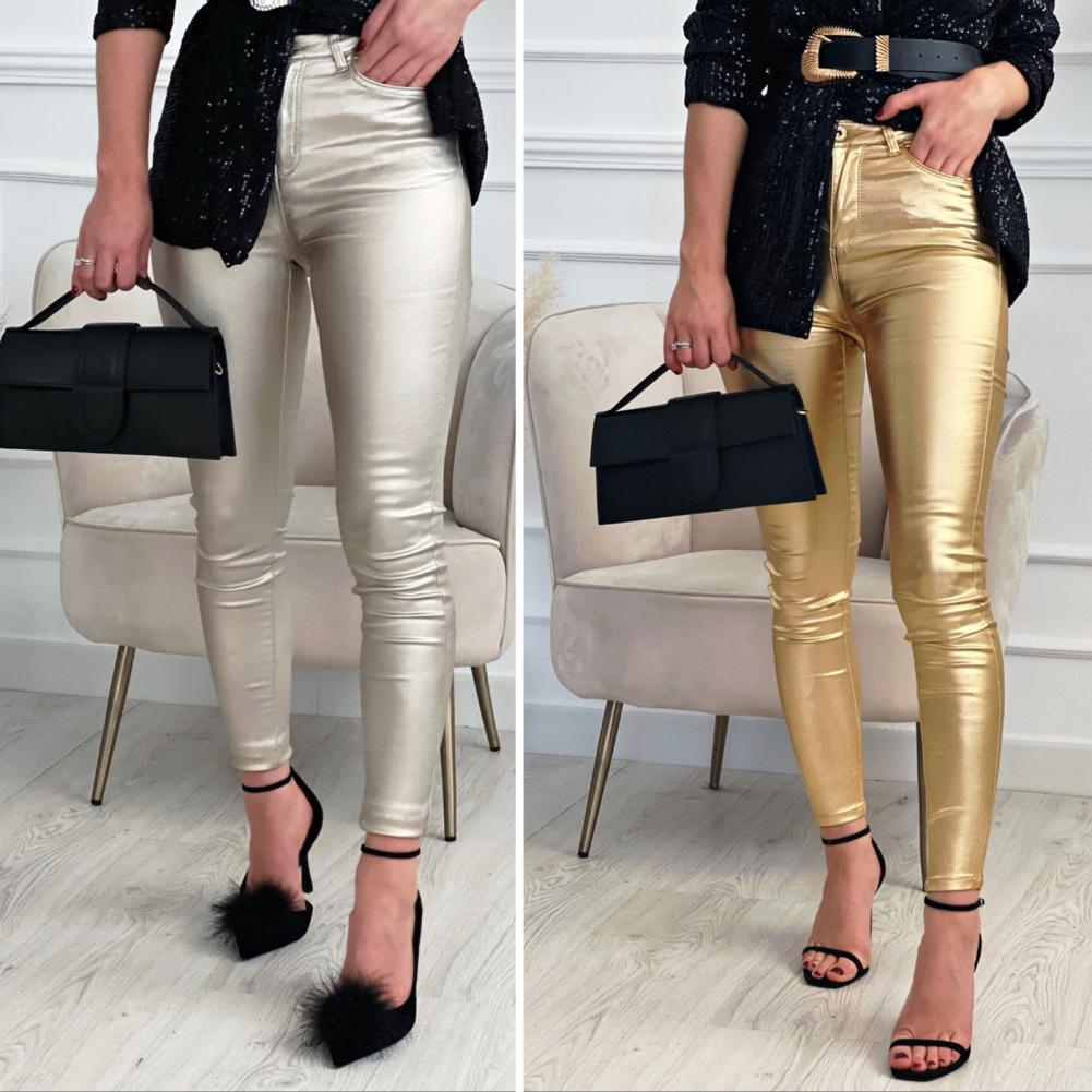 KIMLUD, Women Leggings Ankle-Length Tight Stretchy Faux Leather Lady Trousers Leggings Pants Women Clothing, KIMLUD Womens Clothes