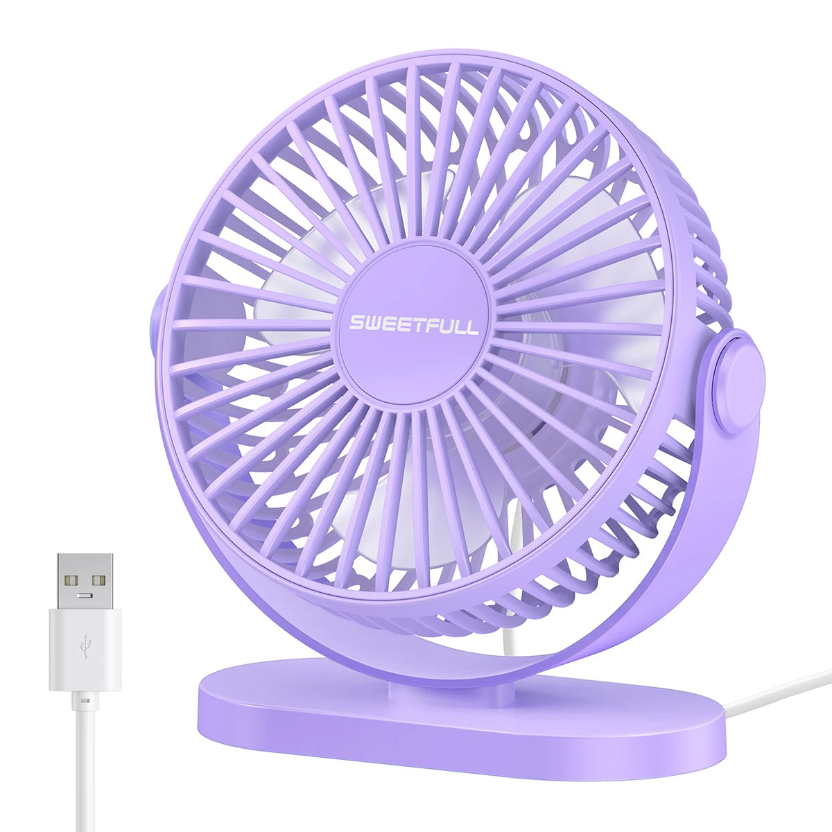 KIMLUD, Mini USB Desktop Fan Portable Hook up Fan Desktop Office USB Quiet Cooling Fans Three Speed Adjustment Suitable For Home Office, Purple, KIMLUD APPAREL - Womens Clothes