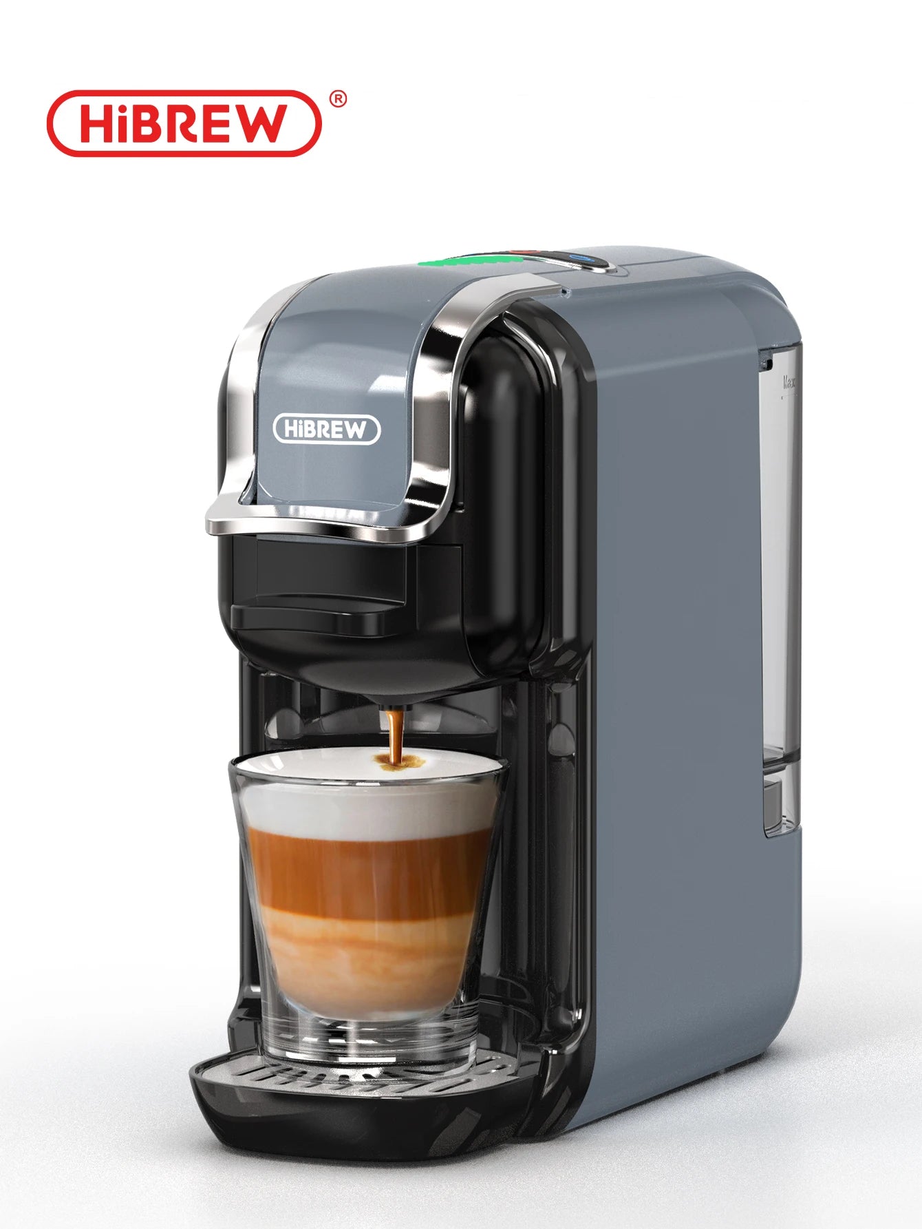 HiBREW Multiple Capsule Coffee Machine, Hot/Cold Dolce Gusto Milk Nespresso Capsule ESE Pod Ground Coffee Cafeteria 19Bar 5 in 1