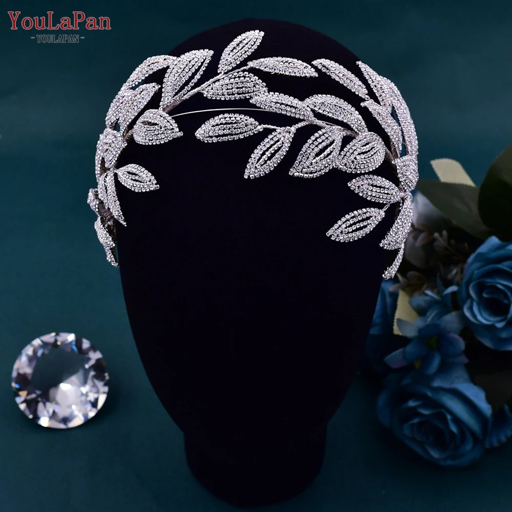 KIMLUD, YouLaPan Luxury Rhinestone Bride Headband Woman Headpiece Wedding Hair Accessories Pageant Headdresse Wedding Tiara HP425, HP484-S / CHINA, KIMLUD APPAREL - Womens Clothes