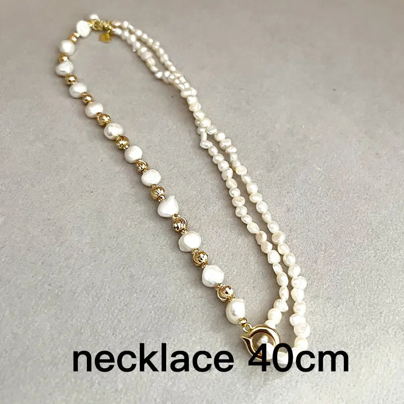 Multiple Elegant Natural Freshwater Pearl Necklaces For Women 40cm Length