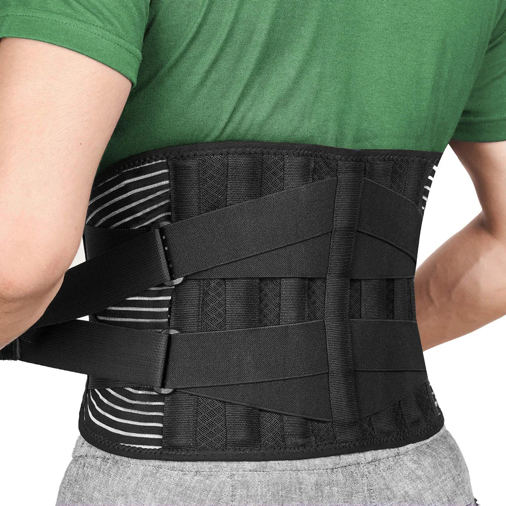 KIMLUD, Back Braces Waist Belt Men Women Work Lower Back Pain Relief Breathable Anti-skid Spine Lumbar Support Belt, Lower Back Brace / M (75-95cm), KIMLUD APPAREL - Womens Clothes