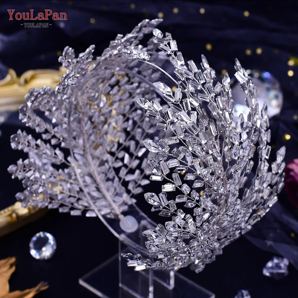 KIMLUD, YouLaPan Luxury Rhinestone Bride Headband Woman Headpiece Wedding Hair Accessories Pageant Headdresse Wedding Tiara HP425, HP383-S / CHINA, KIMLUD APPAREL - Womens Clothes