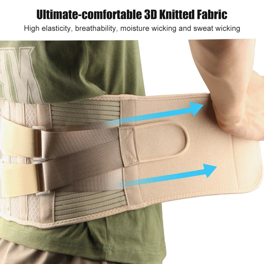 KIMLUD, 1Pcs Back Brace for Lower Back Pain with 6 Stays,Breathable Back Support Belt for Men Women - Anti-skid Lumbar Support for Work, KIMLUD Womens Clothes