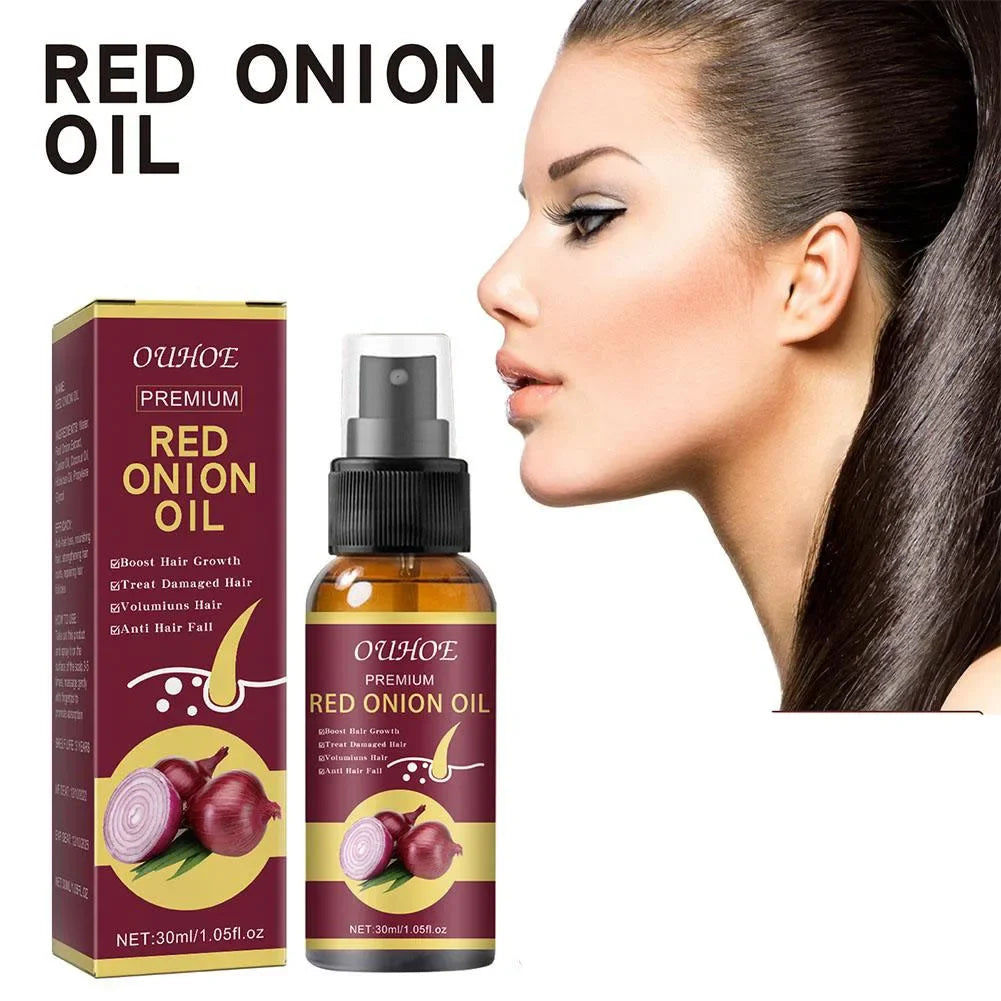 KIMLUD, 1pc Red Onion Essential Oil Spray For Hair Care, Rice Water Moisturizing Hair Spray,Damaged Hair Treatments Hair Care Products, KIMLUD Womens Clothes