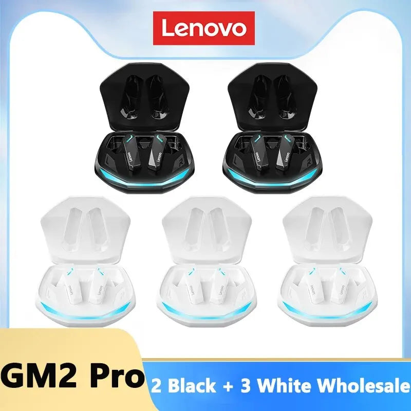 Lenovo GM2 Pro Bluetooth 5.3 Earphones Sports Headset Wireless In-Ear Gaming Low Latency Dual Mode Music Headphones New - KIMLUD