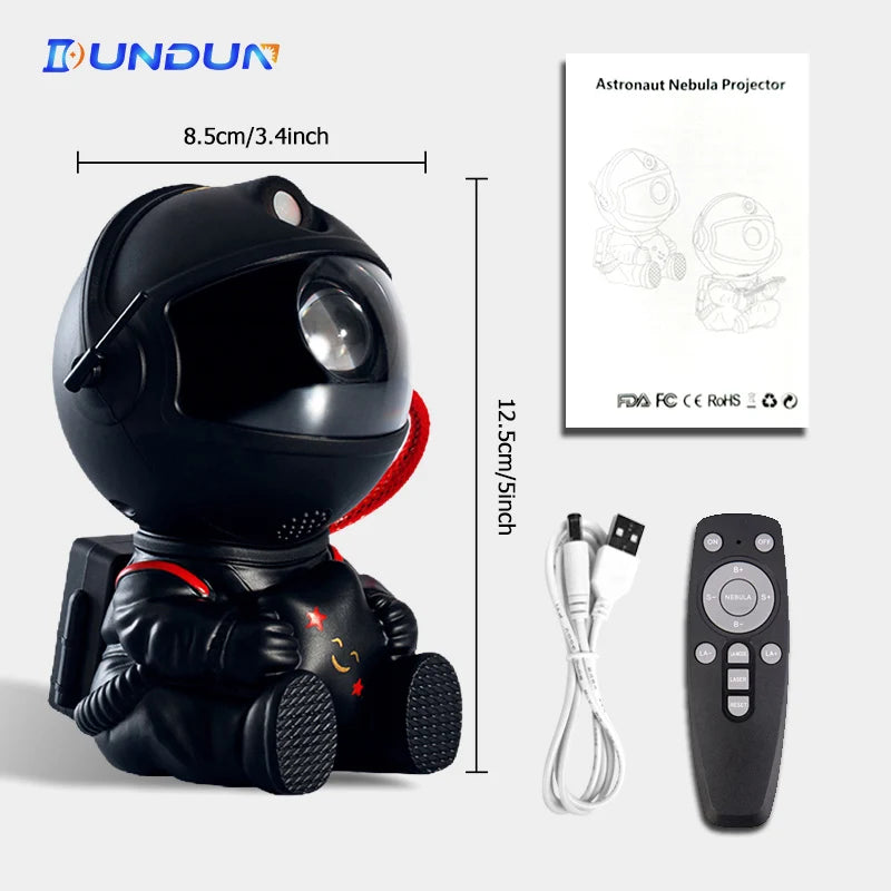 Kids Star DIY Projector Night Light with Remote Control 360 Adjustable Design Astronaut Nebula Galaxy Lighting for Children