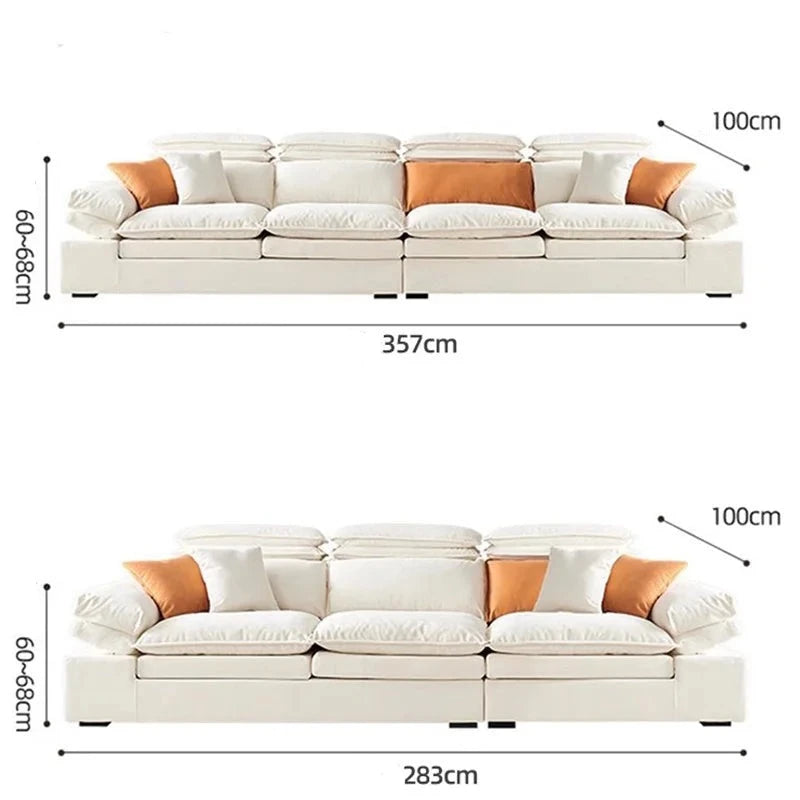 KIMLUD, Relaxing White Sofa Nordic Lazy Elegant Soft Minimalist Puff Sofa Bedrooms Reclining Divani Da Soggiorno Living Room Furniture, KIMLUD Womens Clothes